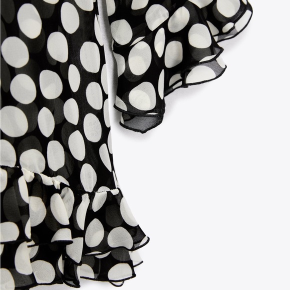 New Zara Ruffled Polka Dot Blouse / Dress - 8039/056 - Picture 7 of 13